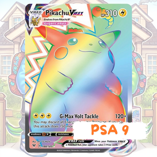 Pokemon Vivid Voltage - Pikachu VMAX #188 - PSA 9