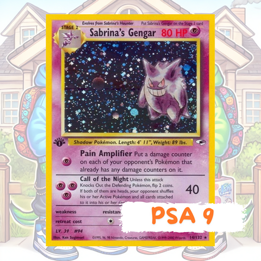 Pokemon Gym Heroes - Sabrina's Gengar #14 - PSA 9