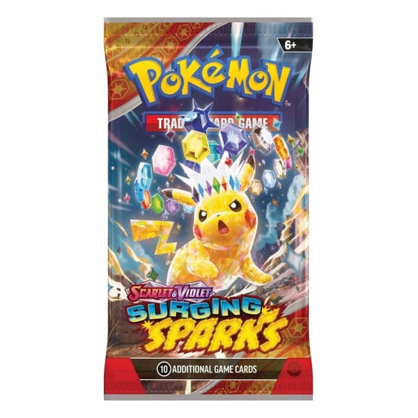 Pokémon TCG: Scarlet & Violet—Surging Sparks Booster Pack (10 Cards)